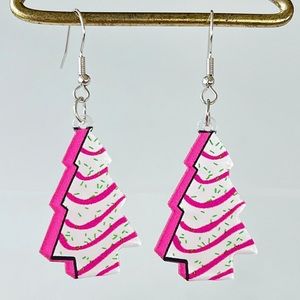 Christmas Holiday Acrylic Dangle Earrings